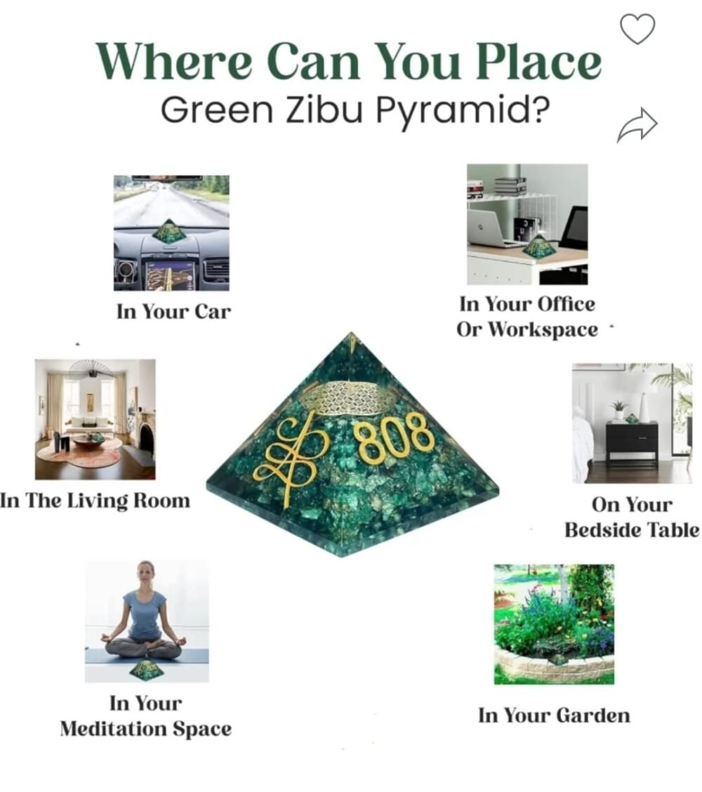 Green Aventurine Orgonite Pyramid - Image 2